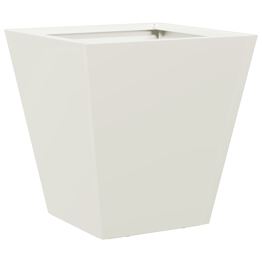 vidaXL Donice ogrodowe, 2 szt., białe, 30x30x30 cm, stalowe