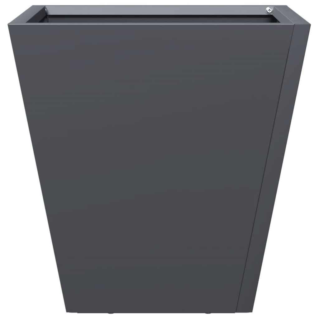 vidaXL Donice ogrodowe, 2 szt., antracytowe, 30x30x30 cm, stalowe