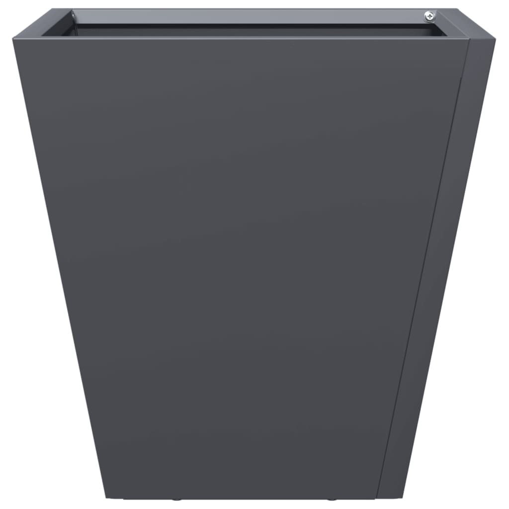 vidaXL Donice ogrodowe, 2 szt., antracytowe, 30x30x30 cm, stalowe