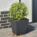 vidaXL Donice ogrodowe, 2 szt., antracytowe, 30x30x30 cm, stalowe
