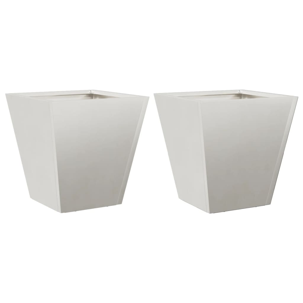vidaXL Donice ogrodowe, 2 szt., 30x30x30 cm, stal nierdzewna