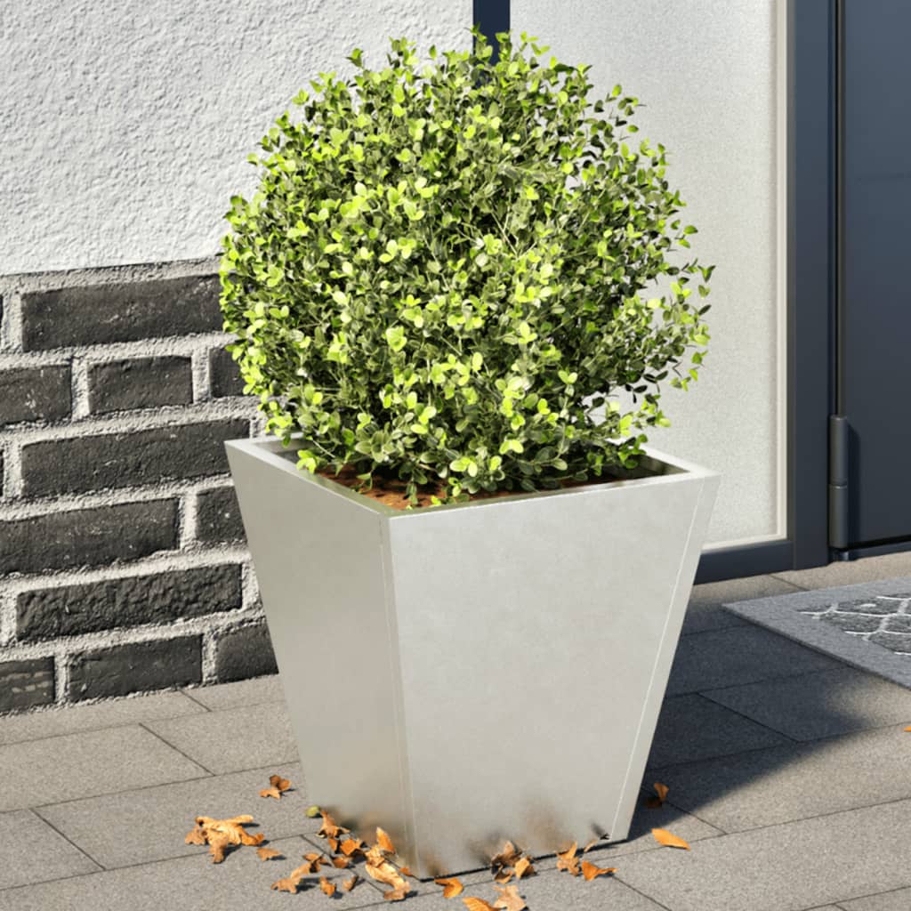 vidaXL Donice ogrodowe, 2 szt., 30x30x30 cm, stal nierdzewna