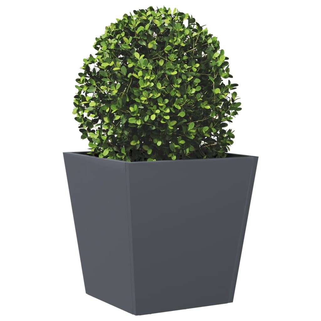 vidaXL Donica ogrodowa, antracytowa, 40x40x40 cm, stalowa