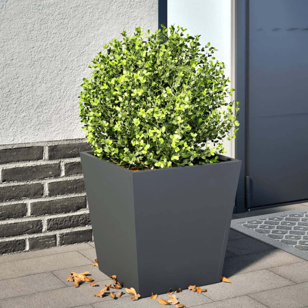 vidaXL Donica ogrodowa, antracytowa, 40x40x40 cm, stalowa