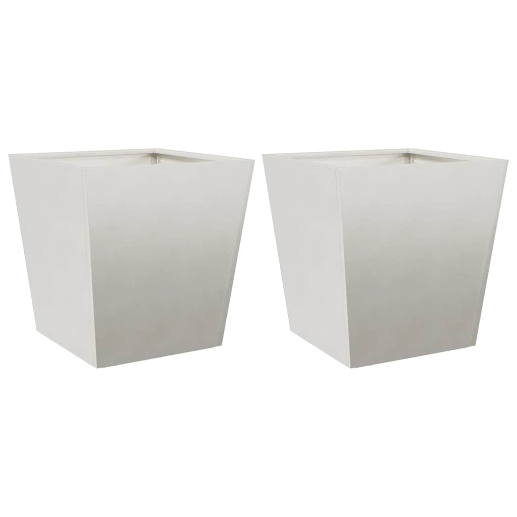 vidaXL Donice ogrodowe, 2 szt., 40x40x40 cm, stal nierdzewna