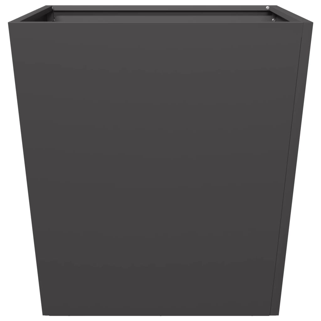 vidaXL Donice ogrodowe, czarne, 2 szt., 50x50x50 cm, stal