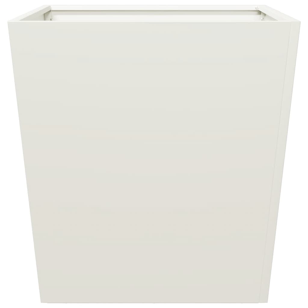 vidaXL Donice ogrodowe, białe, 2 szt., 50x50x50 cm, stal