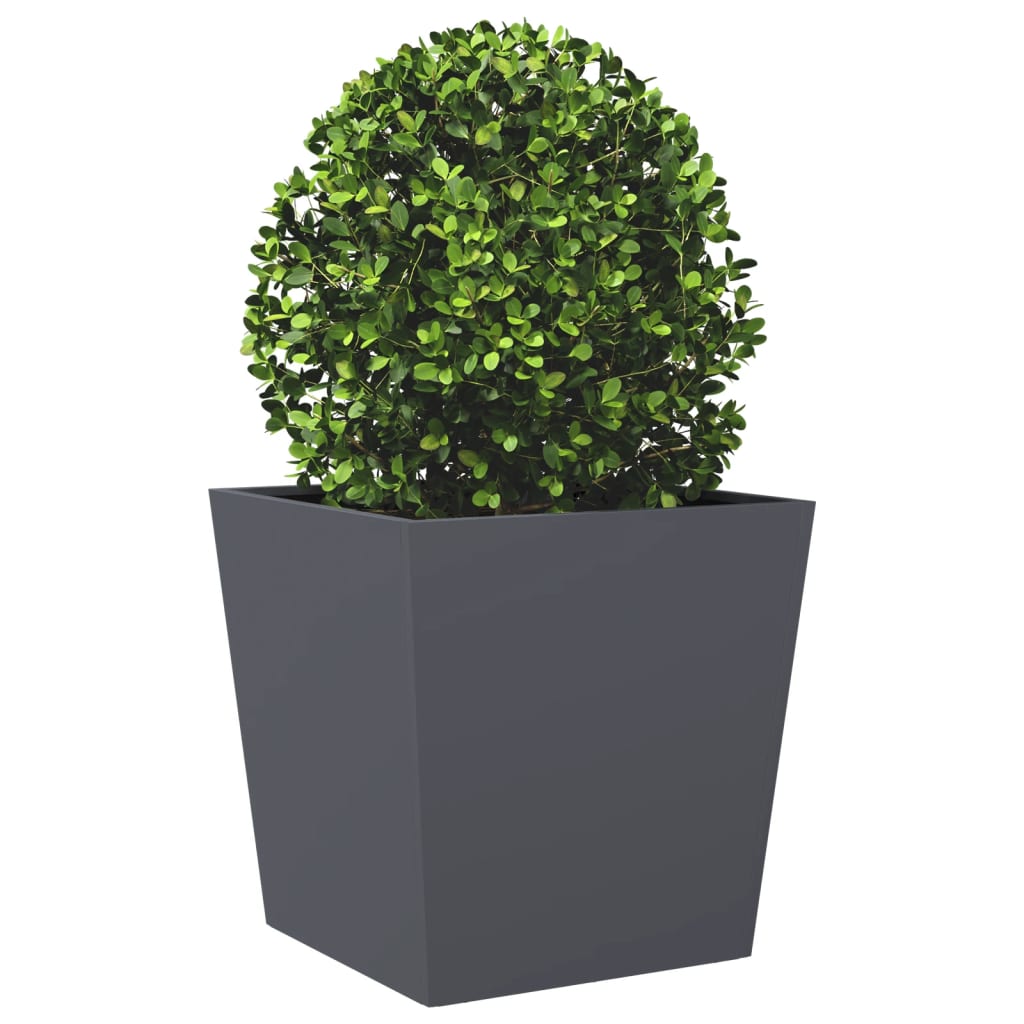 vidaXL Donica ogrodowa, antracytowa, 50x50x50 cm, stalowa