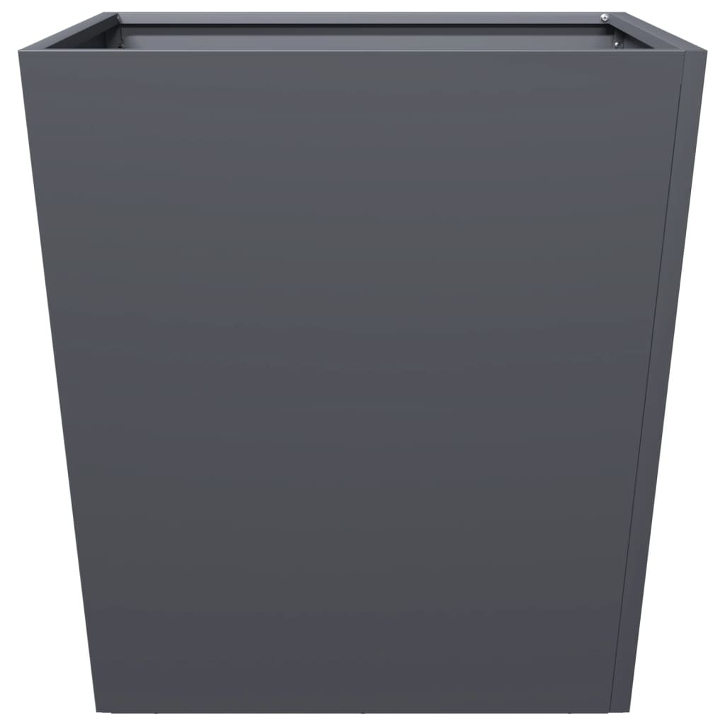 vidaXL Donice ogrodowe, antracytowe, 2 szt., 50x50x50 cm, stal