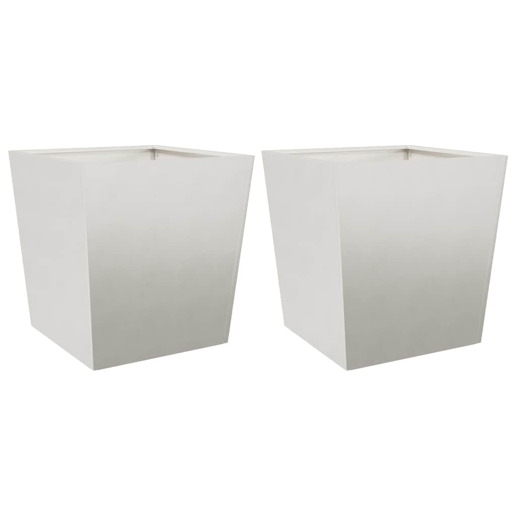 vidaXL Donice ogrodowe, 2 szt., 50x50x50 cm, stal nierdzewna