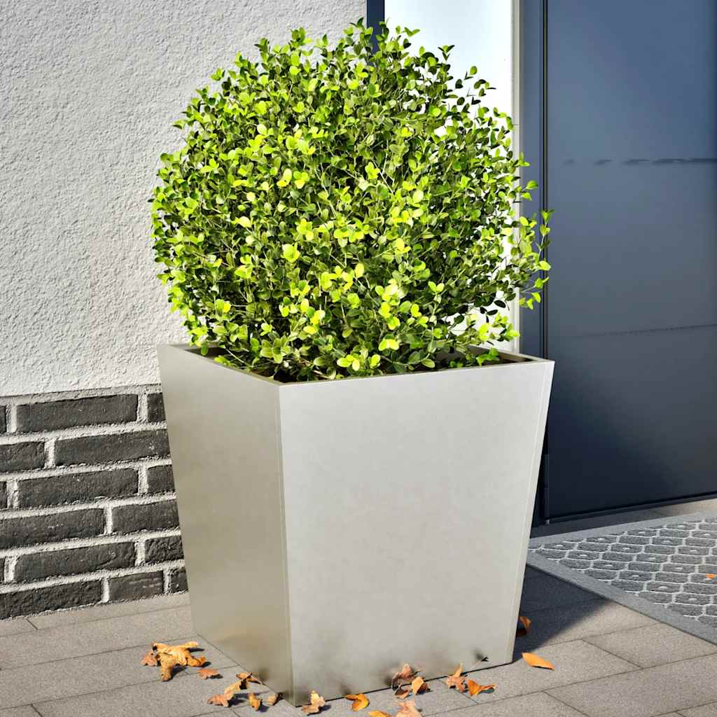 vidaXL Donice ogrodowe, 2 szt., 50x50x50 cm, stal nierdzewna
