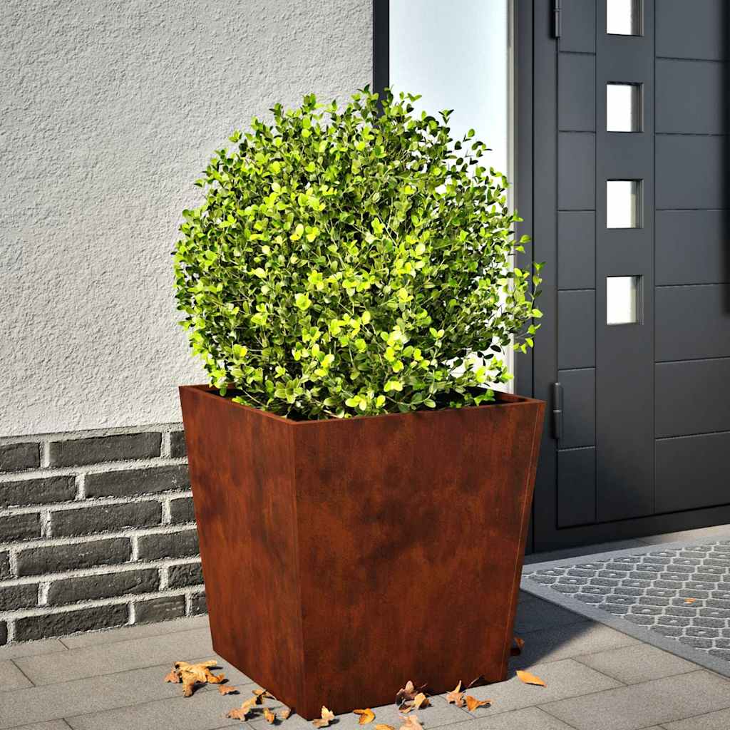 vidaXL Doniczki ogrodowe 2 szt. 50x50x50 cm Stal kortenowska
