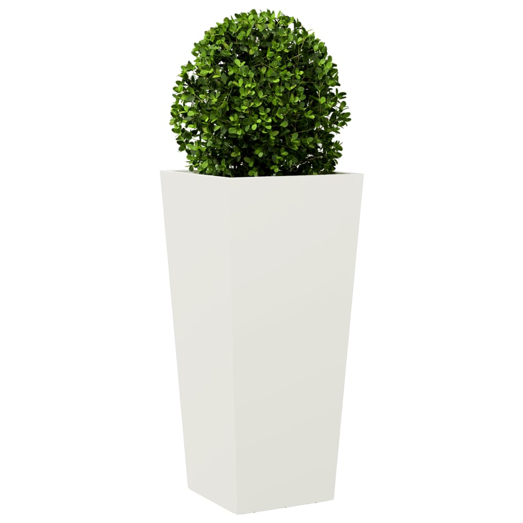 vidaXL Donice ogrodowe, 2 szt., białe, 35x35x75 cm, stalowe