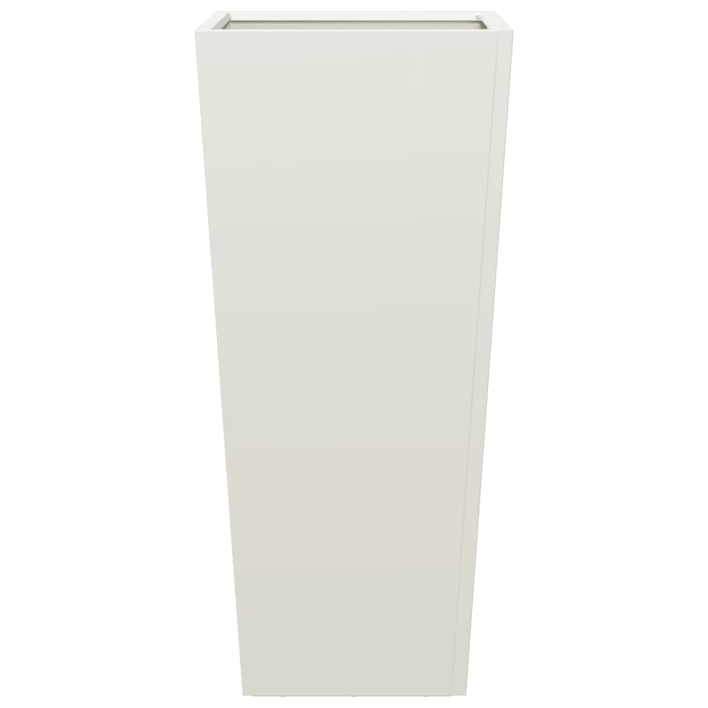 vidaXL Donice ogrodowe, 2 szt., białe, 35x35x75 cm, stalowe