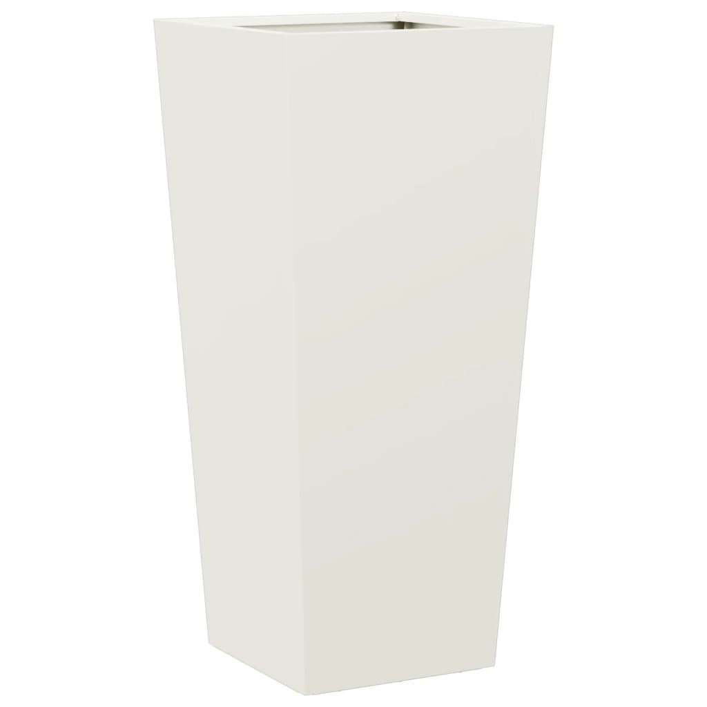 vidaXL Donice ogrodowe, 2 szt., białe, 35x35x75 cm, stalowe