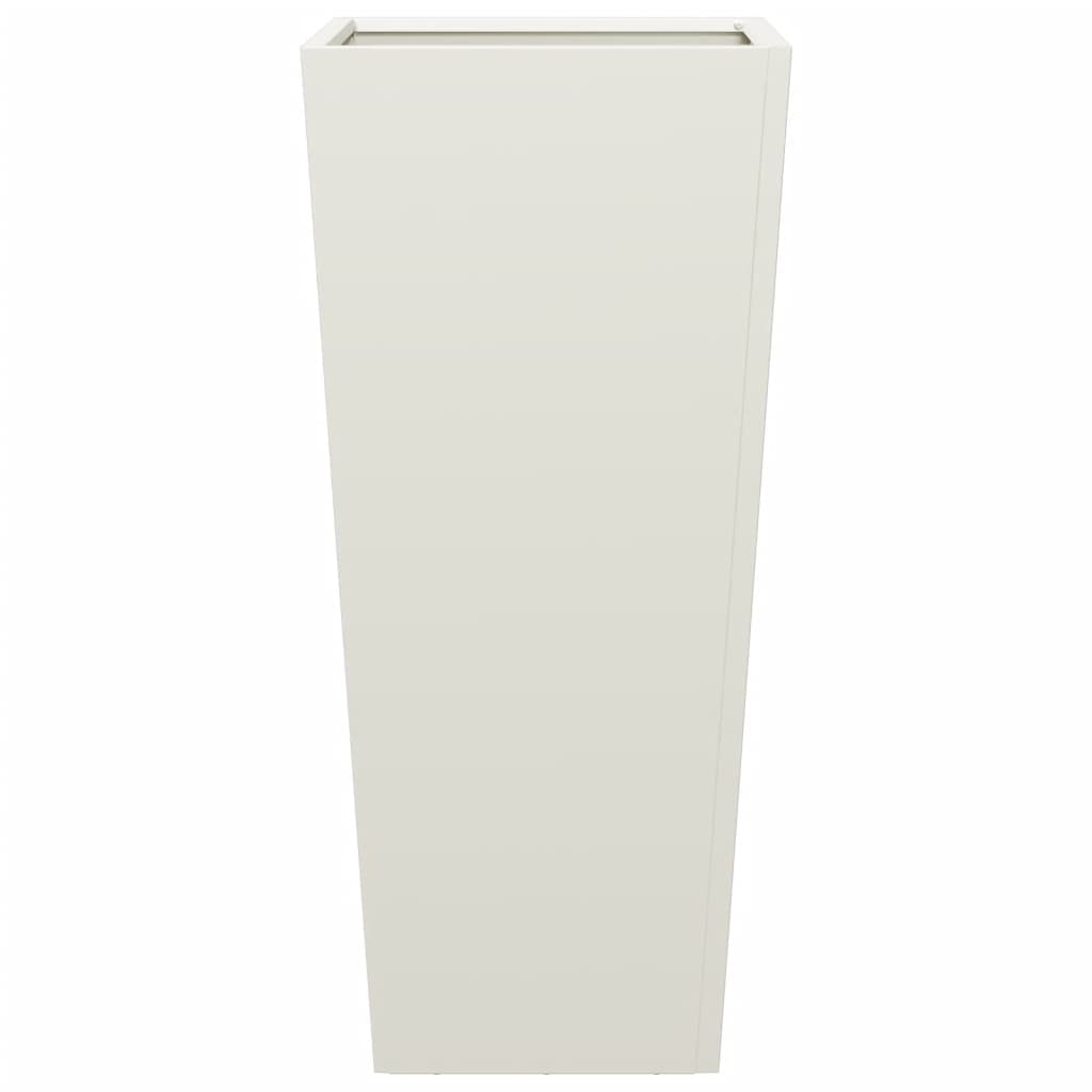 vidaXL Donice ogrodowe, 2 szt., białe, 35x35x75 cm, stalowe
