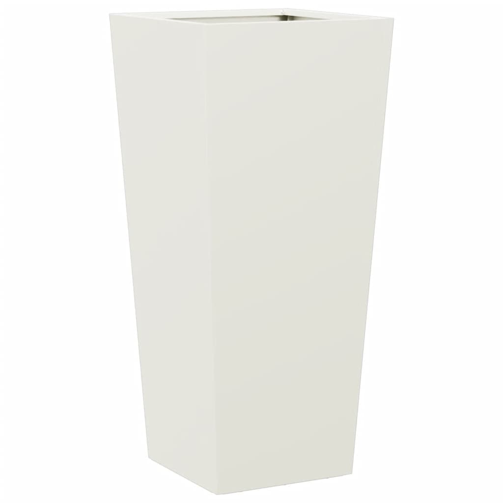 vidaXL Donice ogrodowe, 2 szt., białe, 35x35x75 cm, stalowe