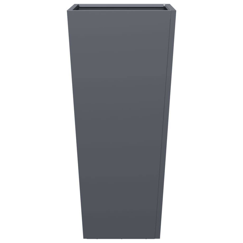vidaXL Donice ogrodowe, 2 szt., antracytowe, 35x35x75 cm, stalowe