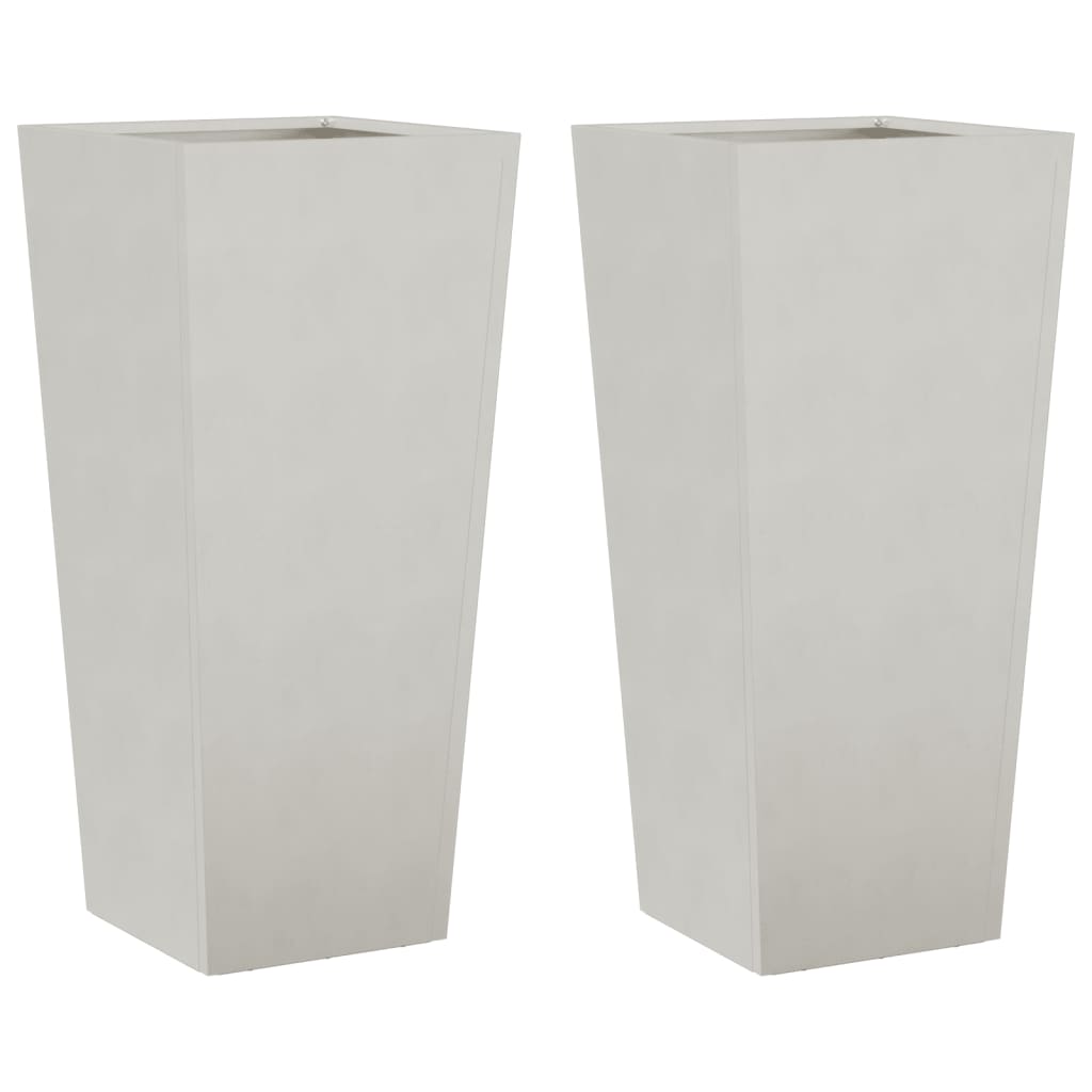 vidaXL Donice ogrodowe, 2 szt., 35x35x75 cm, stal nierdzewna
