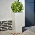 vidaXL Donice ogrodowe, 2 szt., 35x35x75 cm, stal nierdzewna