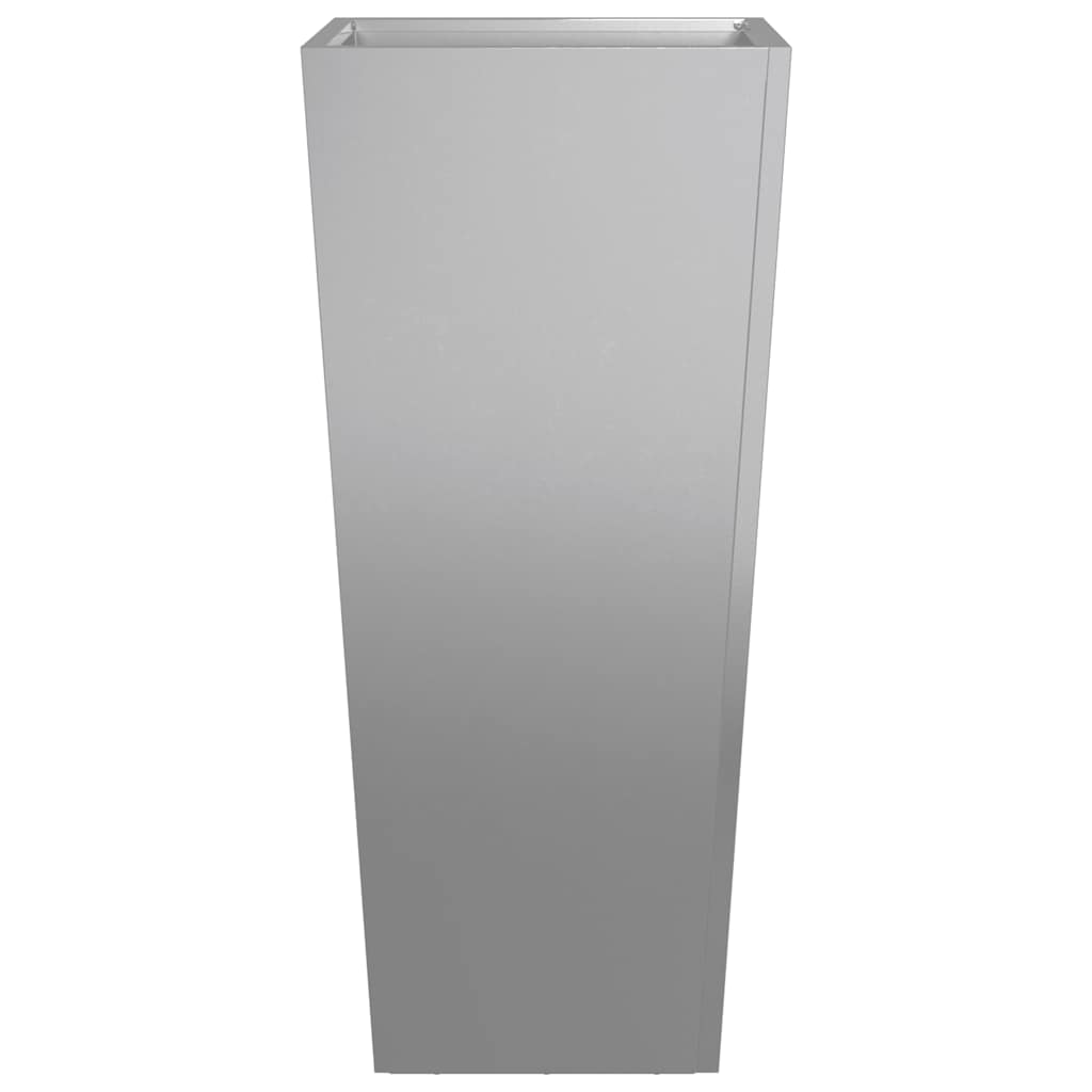 vidaXL Donice ogrodowe, 2 szt., 35x35x75 cm, stal galwanizowana