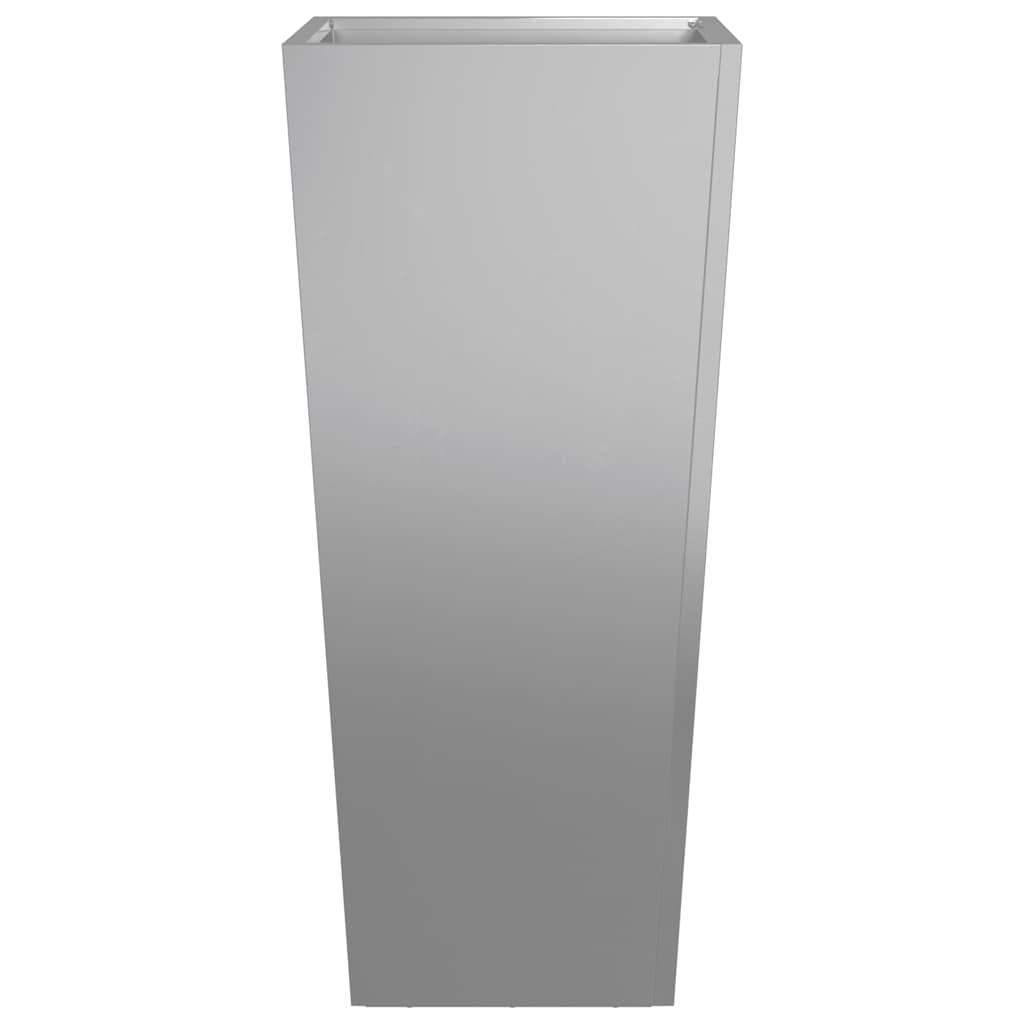 vidaXL Donice ogrodowe, 2 szt., 35x35x75 cm, stal galwanizowana