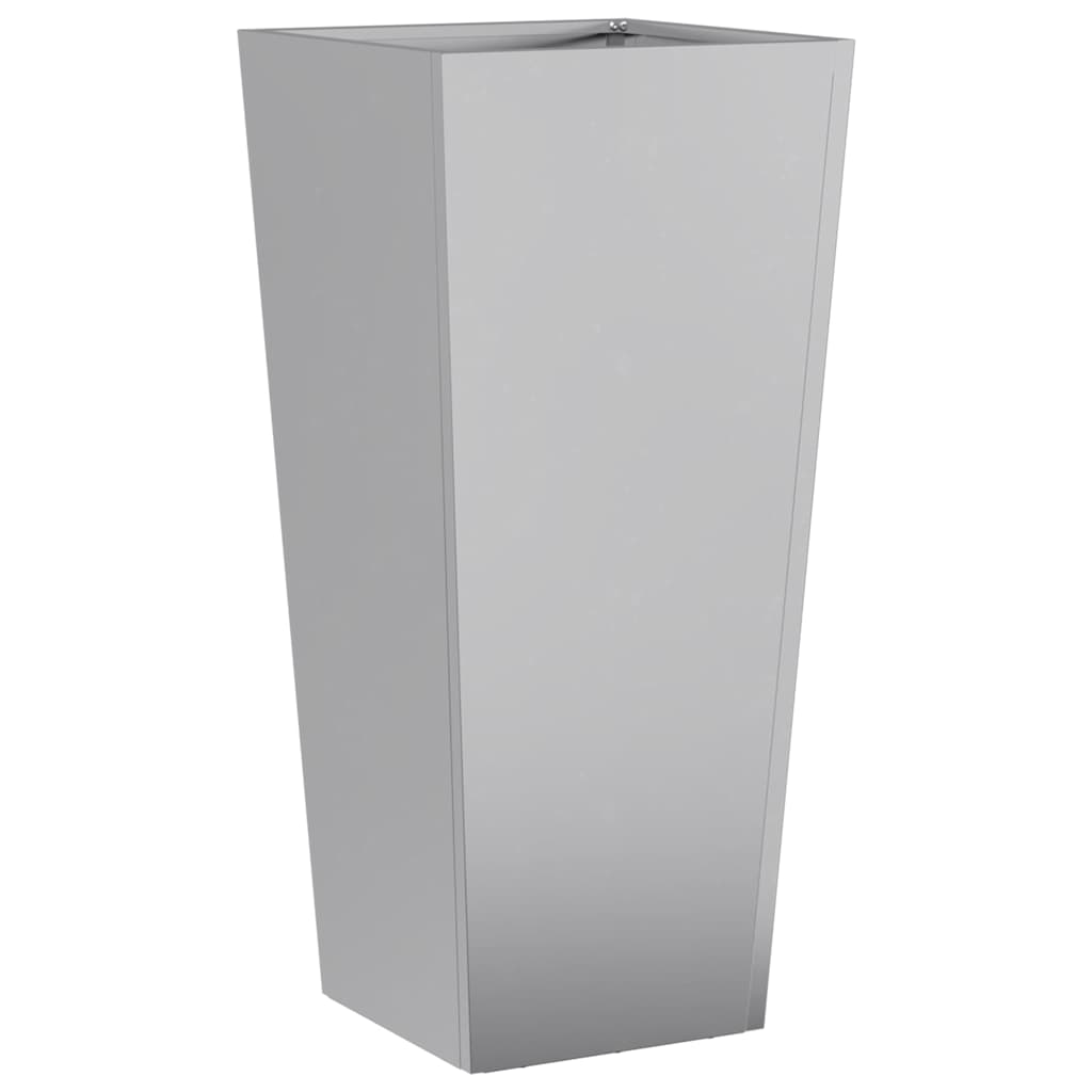 vidaXL Donice ogrodowe, 2 szt., 35x35x75 cm, stal galwanizowana