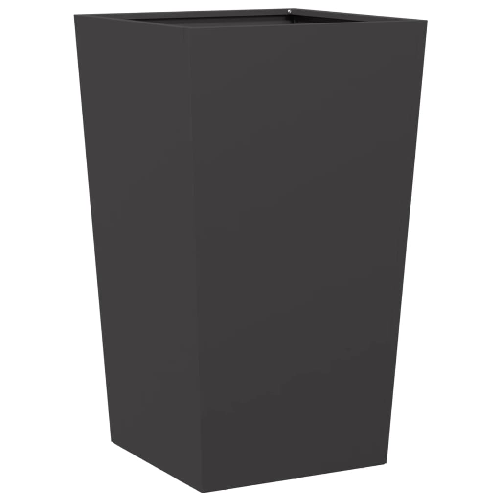 vidaXL Donice ogrodowe, 2 szt., czarne, 45x45x75 cm, stalowe
