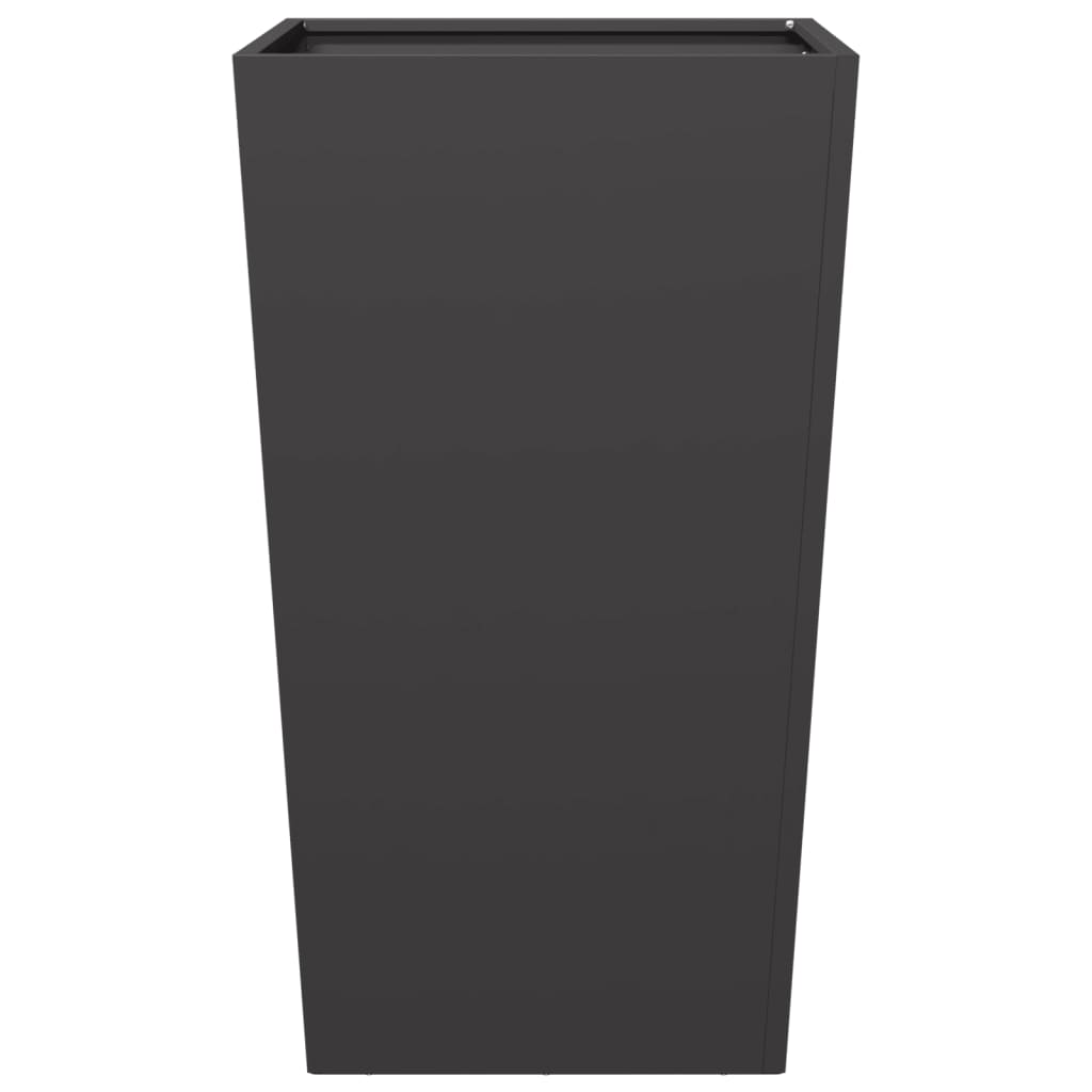 vidaXL Donice ogrodowe, 2 szt., czarne, 45x45x75 cm, stalowe