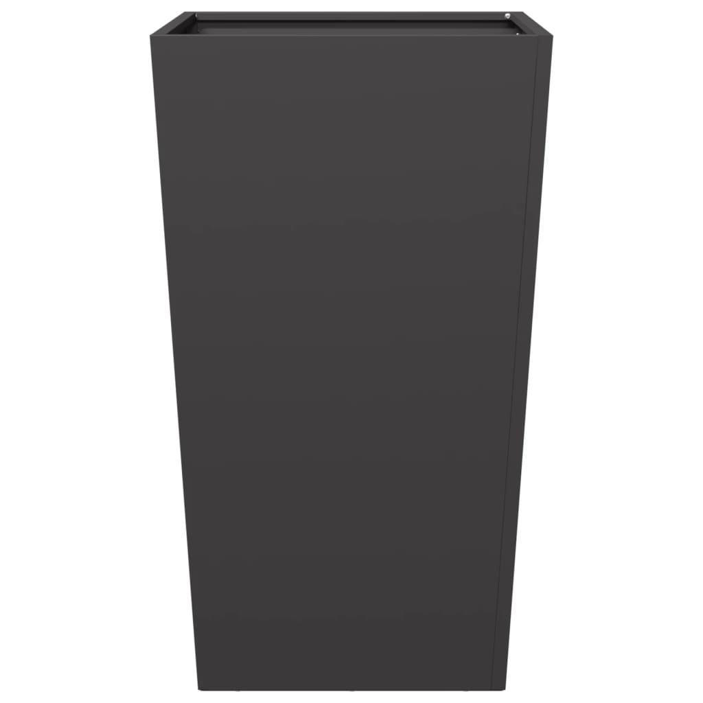 vidaXL Donice ogrodowe, 2 szt., czarne, 45x45x75 cm, stalowe