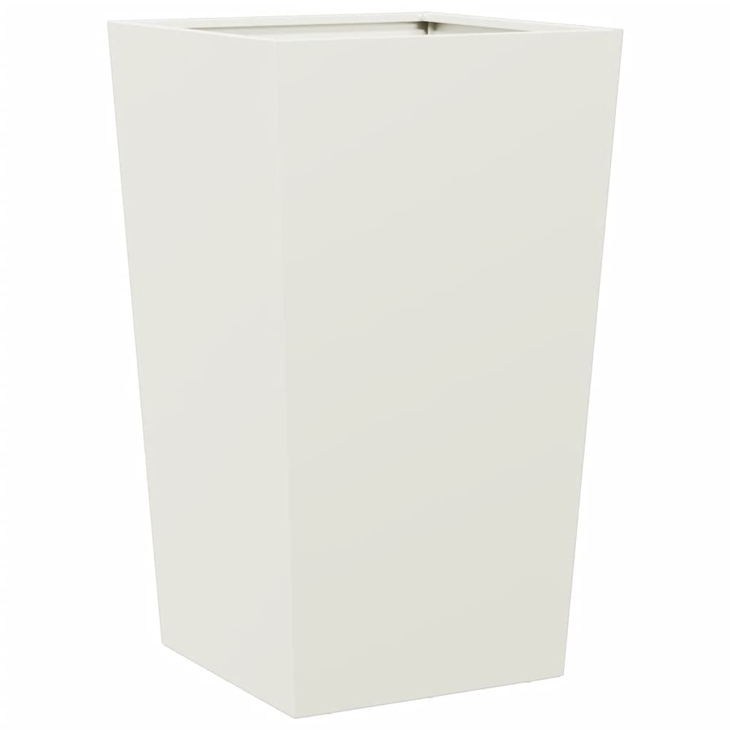 vidaXL Donice ogrodowe, 2 szt., białe, 45x45x75 cm, stalowe