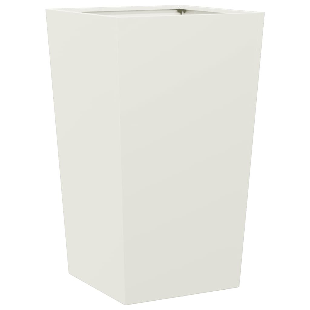 vidaXL Donice ogrodowe, 2 szt., białe, 45x45x75 cm, stalowe
