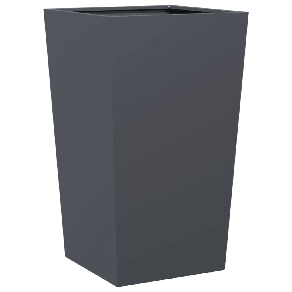 vidaXL Donice ogrodowe, 2 szt., antracytowe, 45x45x75 cm, stalowe