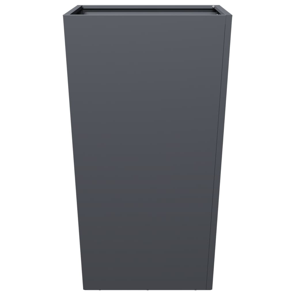 vidaXL Donice ogrodowe, 2 szt., antracytowe, 45x45x75 cm, stalowe
