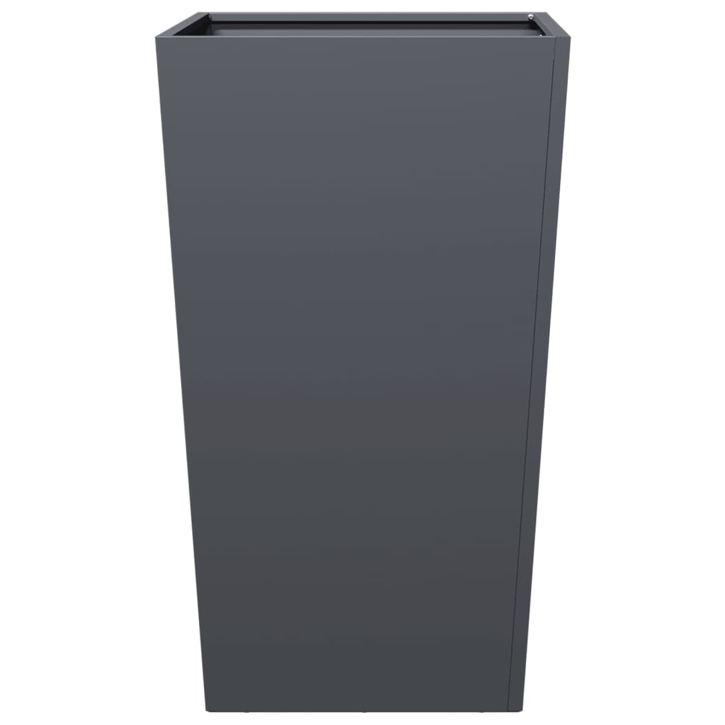 vidaXL Donice ogrodowe, 2 szt., antracytowe, 45x45x75 cm, stalowe
