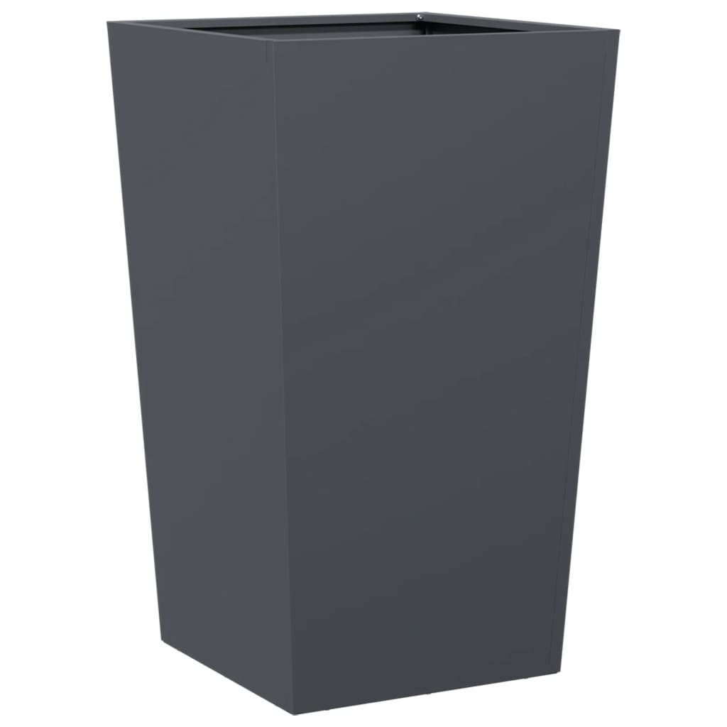 vidaXL Donice ogrodowe, 2 szt., antracytowe, 45x45x75 cm, stalowe