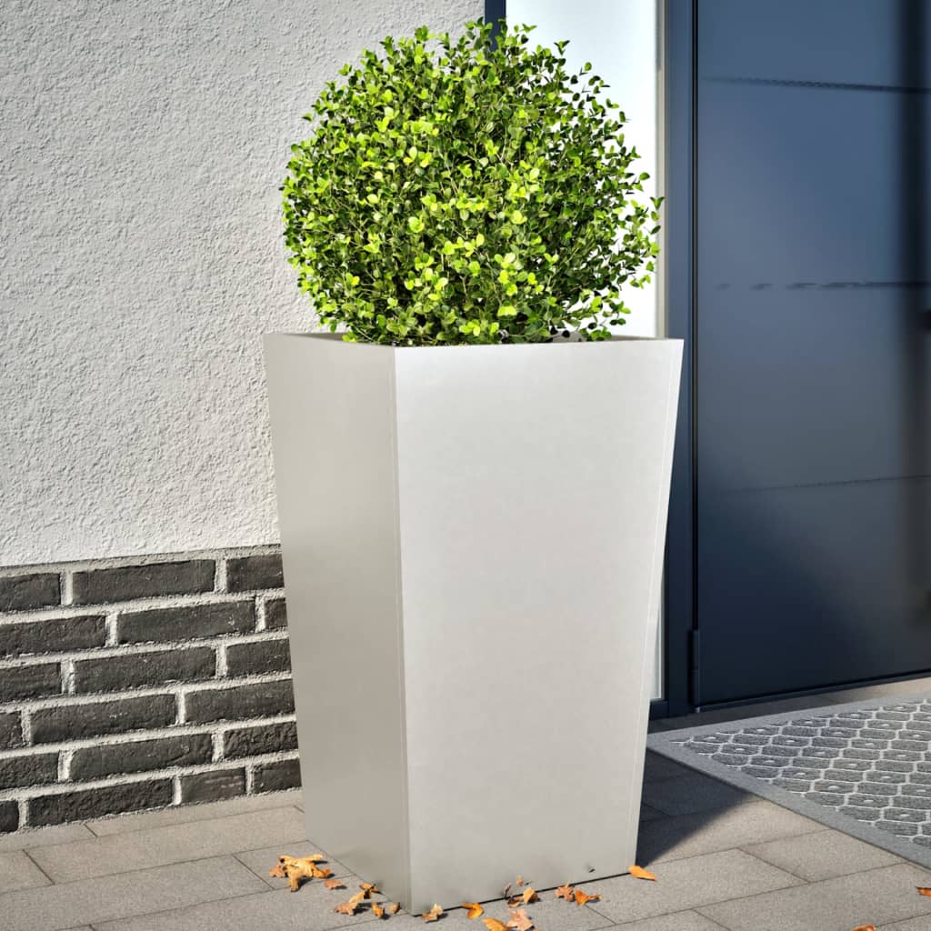 vidaXL Donice ogrodowe, 2 szt., 45x45x75 cm, stal nierdzewna
