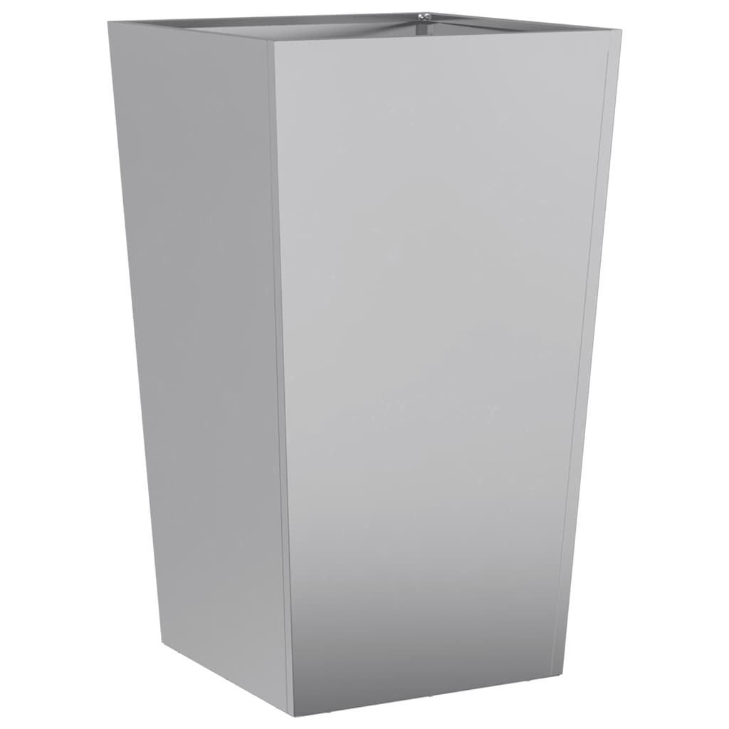 vidaXL Donica ogrodowa, 45x45x75 cm, stal galwanizowana