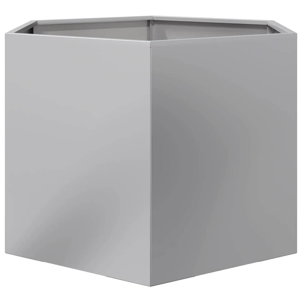 vidaXL Donica ogrodowa, sześciokątna, 69x60x45 cm, stal galwanizowana
