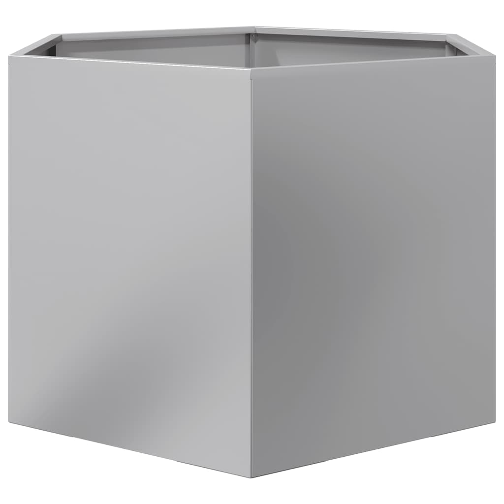 vidaXL Donica ogrodowa, sześciokątna, 69x60x45 cm, stal galwanizowana