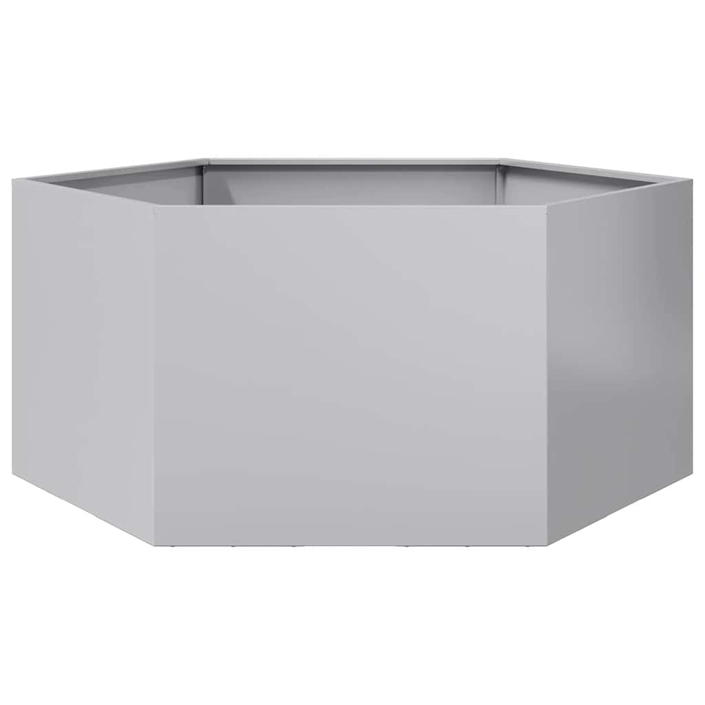 vidaXL Donica ogrodowa, sześciokątna, 104x90x45 cm, stal galwanizowana