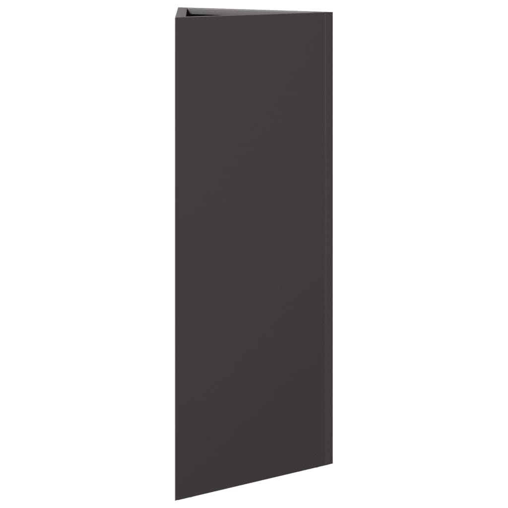 vidaXL Donice ogrodowe, 2 szt., czarne, trójkątne, 30x26x75 cm, stal