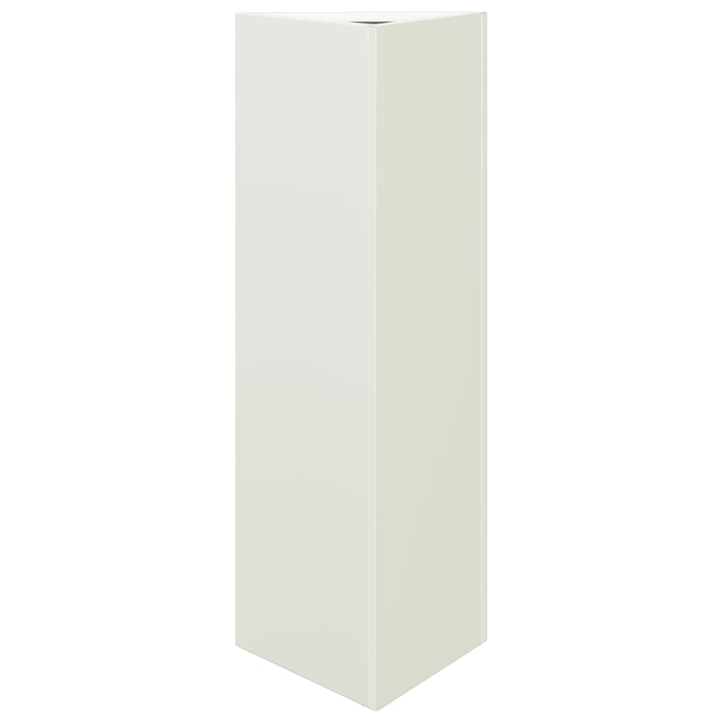 vidaXL Donice ogrodowe, 2 szt., białe, trójkątne, 30x26x75 cm, stal