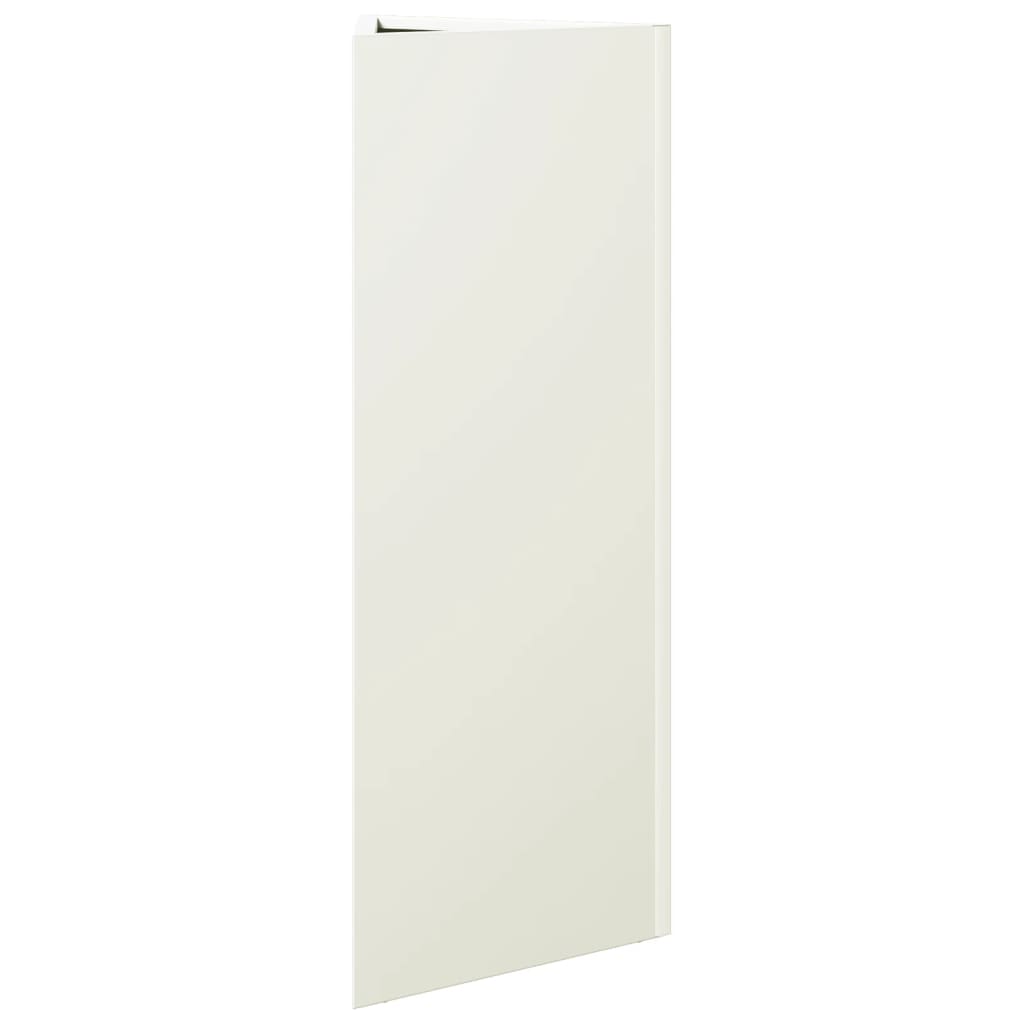 vidaXL Donice ogrodowe, 2 szt., białe, trójkątne, 30x26x75 cm, stal
