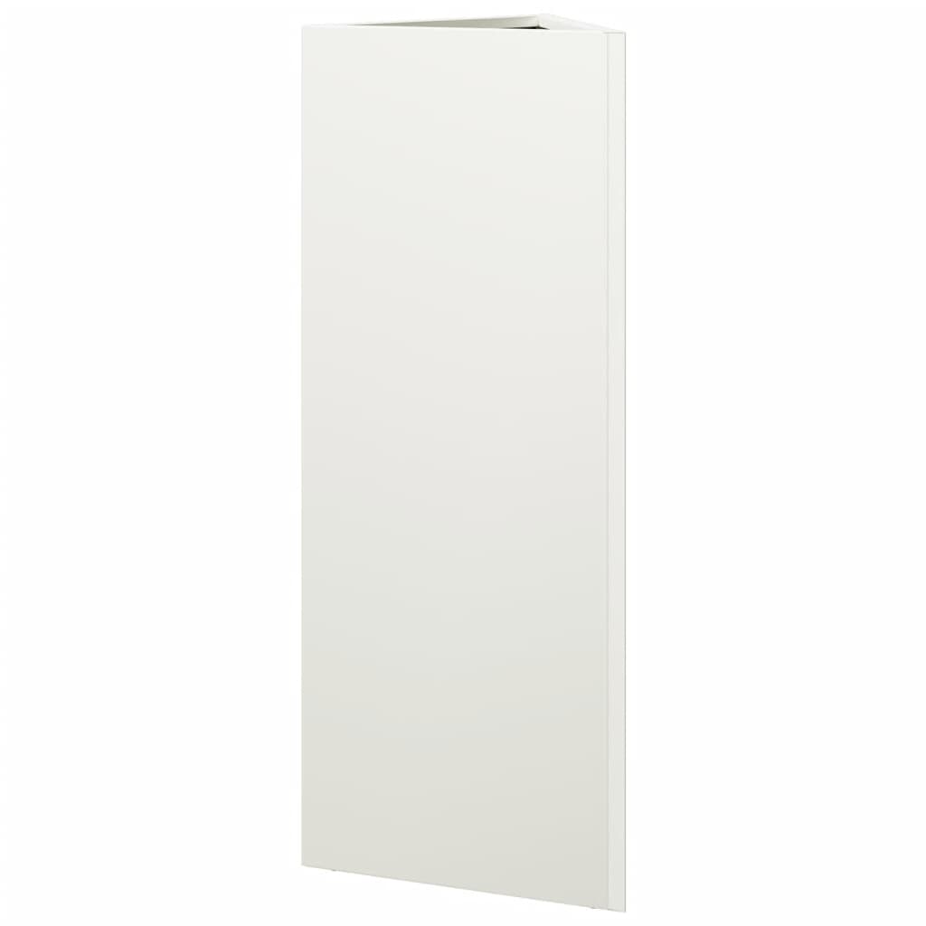 vidaXL Donice ogrodowe, 2 szt., białe, trójkątne, 30x26x75 cm, stal