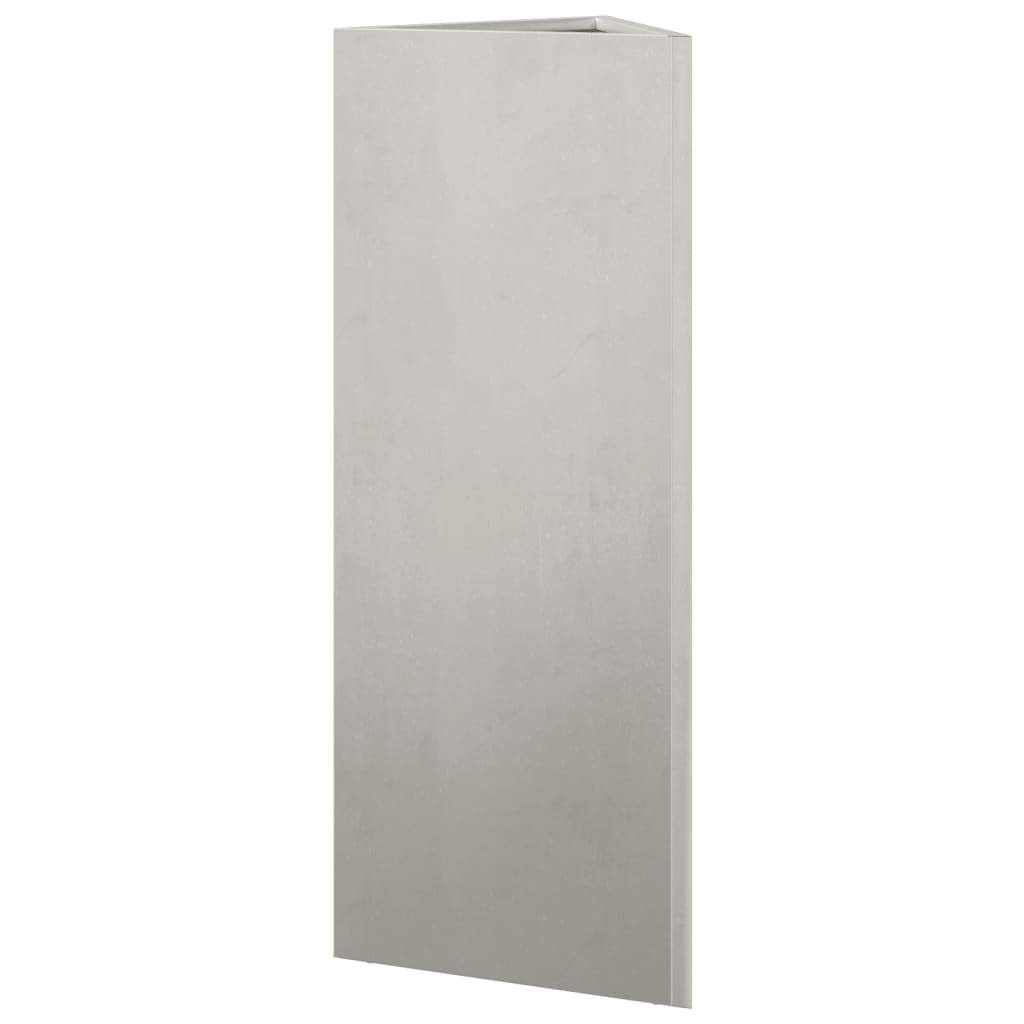 vidaXL Donice ogrodowe, 2 szt., trójkątne, 30x26x75cm, stal nierdzewna