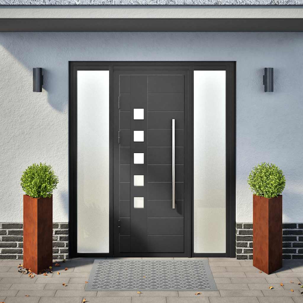 vidaXL Doniczki ogrodowe 2 szt. trójkątne 30x26x75 cm stal kortenowska