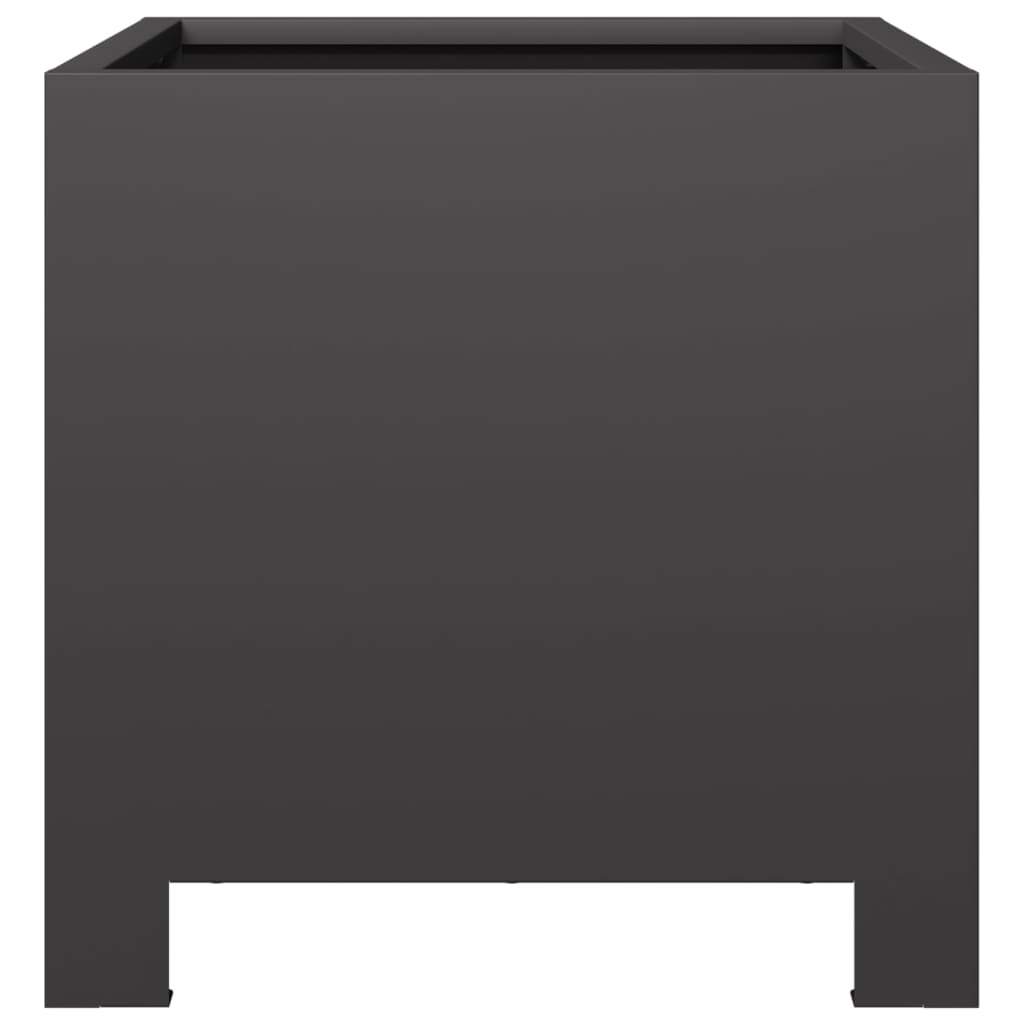 vidaXL Donice ogrodowe, 2 szt., czarne, 30x30x30 cm, stalowe