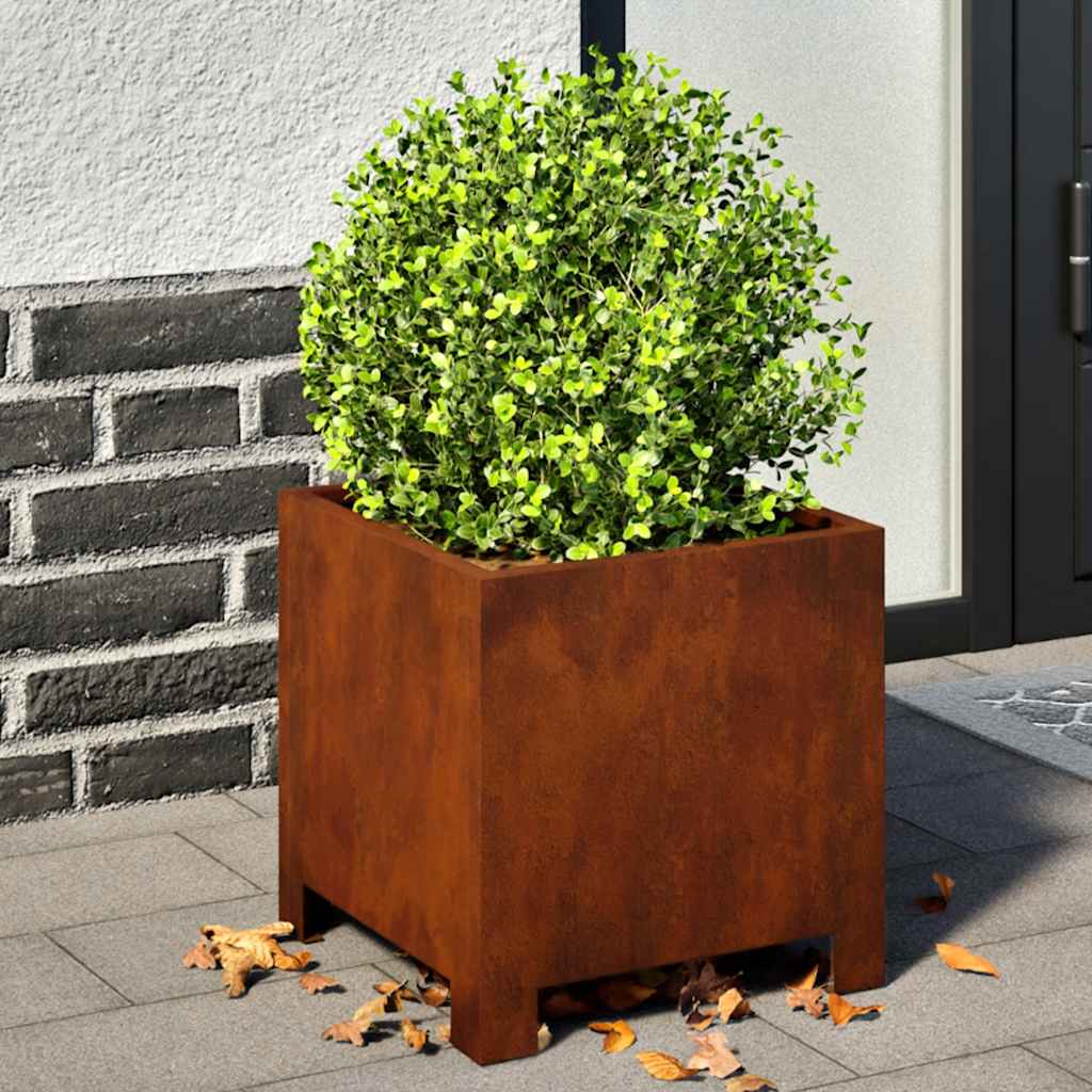 vidaXL Doniczki ogrodowe 2 szt. 30x30x30 cm Stal kortenowska