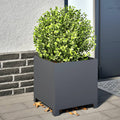 vidaXL Donice ogrodowe, 2 szt., antracytowe, 40x40x40 cm, stalowe